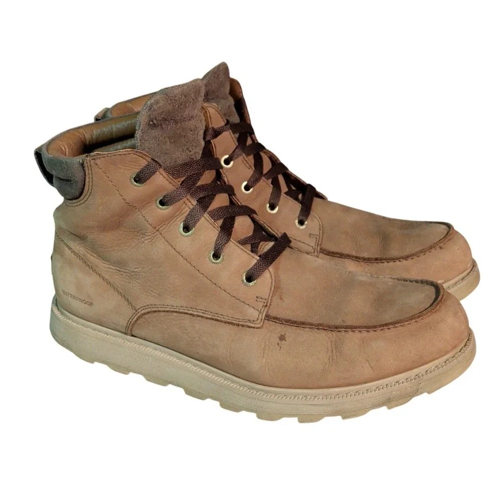 Sorel Madson II Boots Mens Size 11 Moc Toe Brown Waterproof Leather NM3851-242